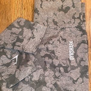 SOLD Gymshark camo leggings, never worn, light green in color